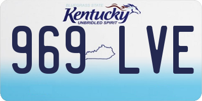 KY license plate 969LVE