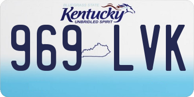 KY license plate 969LVK