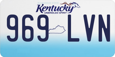 KY license plate 969LVN