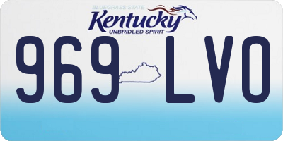 KY license plate 969LVO
