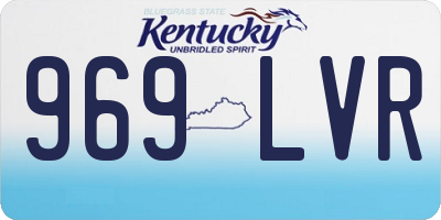 KY license plate 969LVR