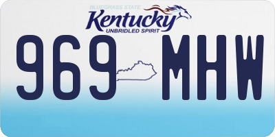 KY license plate 969MHW