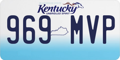 KY license plate 969MVP