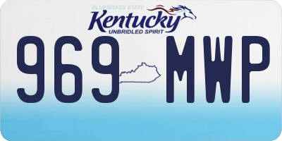 KY license plate 969MWP