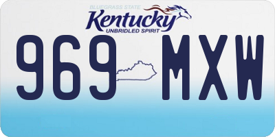 KY license plate 969MXW