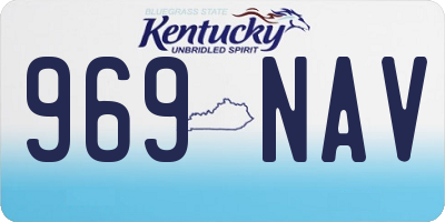 KY license plate 969NAV