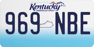KY license plate 969NBE