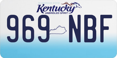 KY license plate 969NBF