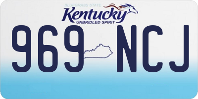 KY license plate 969NCJ