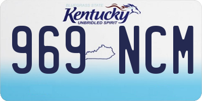 KY license plate 969NCM
