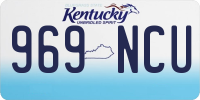 KY license plate 969NCU
