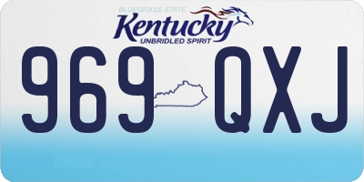 KY license plate 969QXJ