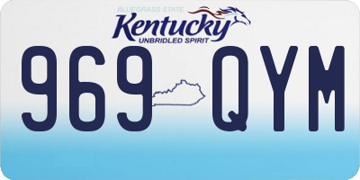 KY license plate 969QYM