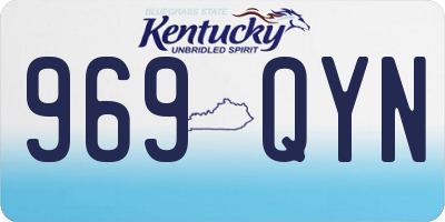 KY license plate 969QYN