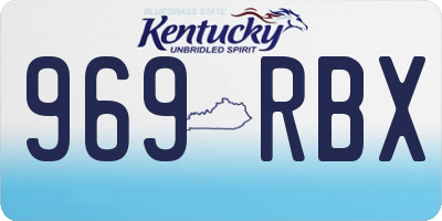 KY license plate 969RBX
