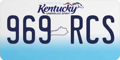 KY license plate 969RCS