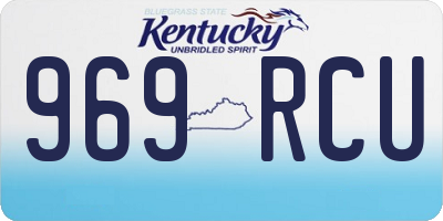 KY license plate 969RCU