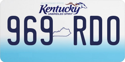 KY license plate 969RDO