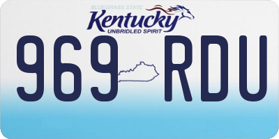 KY license plate 969RDU