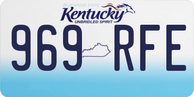 KY license plate 969RFE
