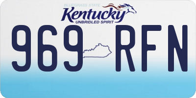 KY license plate 969RFN