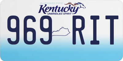 KY license plate 969RIT