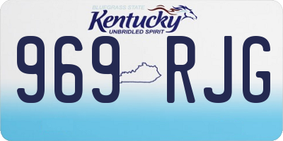 KY license plate 969RJG