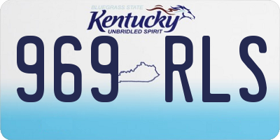 KY license plate 969RLS