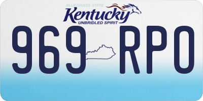 KY license plate 969RPO