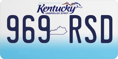 KY license plate 969RSD