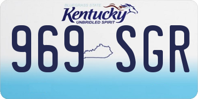 KY license plate 969SGR