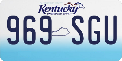 KY license plate 969SGU
