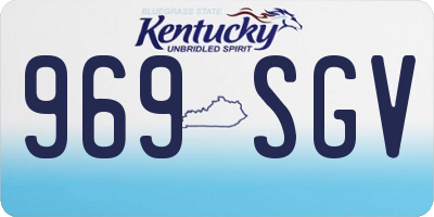 KY license plate 969SGV