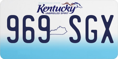 KY license plate 969SGX