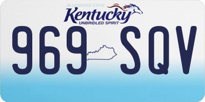 KY license plate 969SQV