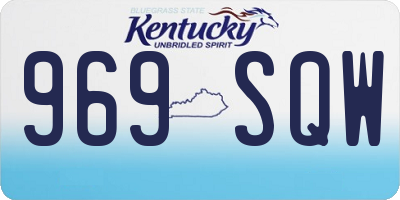KY license plate 969SQW