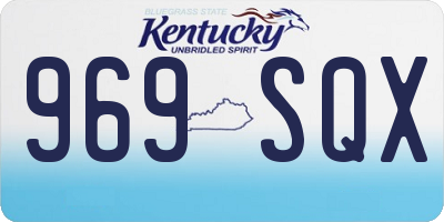 KY license plate 969SQX