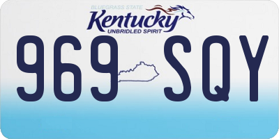 KY license plate 969SQY