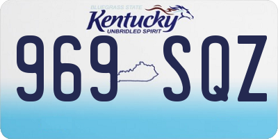 KY license plate 969SQZ