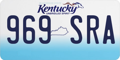 KY license plate 969SRA
