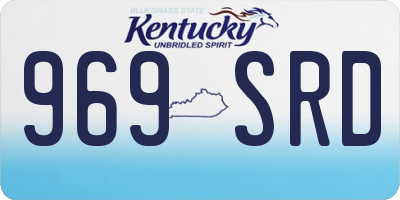 KY license plate 969SRD