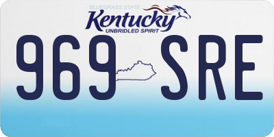 KY license plate 969SRE
