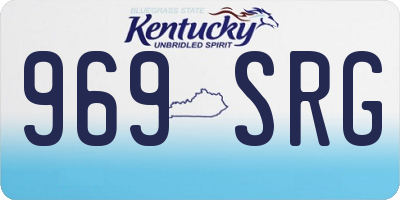 KY license plate 969SRG