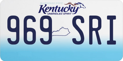 KY license plate 969SRI
