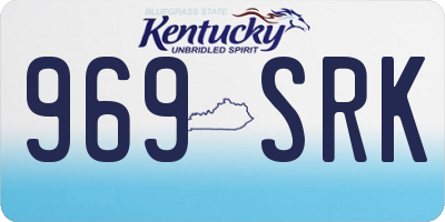KY license plate 969SRK