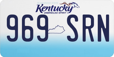 KY license plate 969SRN