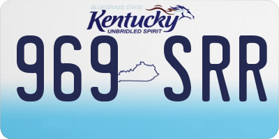 KY license plate 969SRR