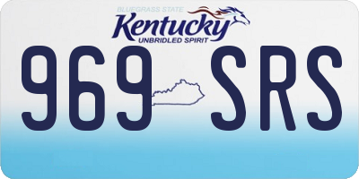 KY license plate 969SRS