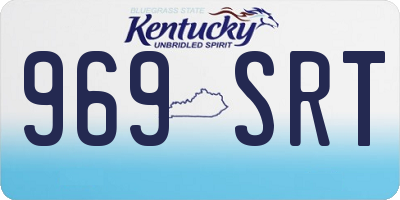 KY license plate 969SRT