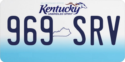 KY license plate 969SRV